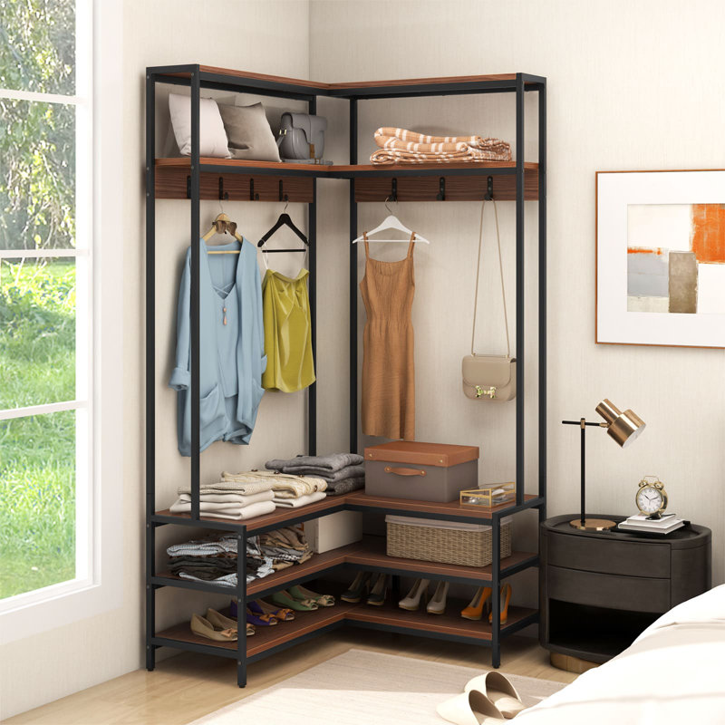 90cm Clothing Rack, Brown/Black