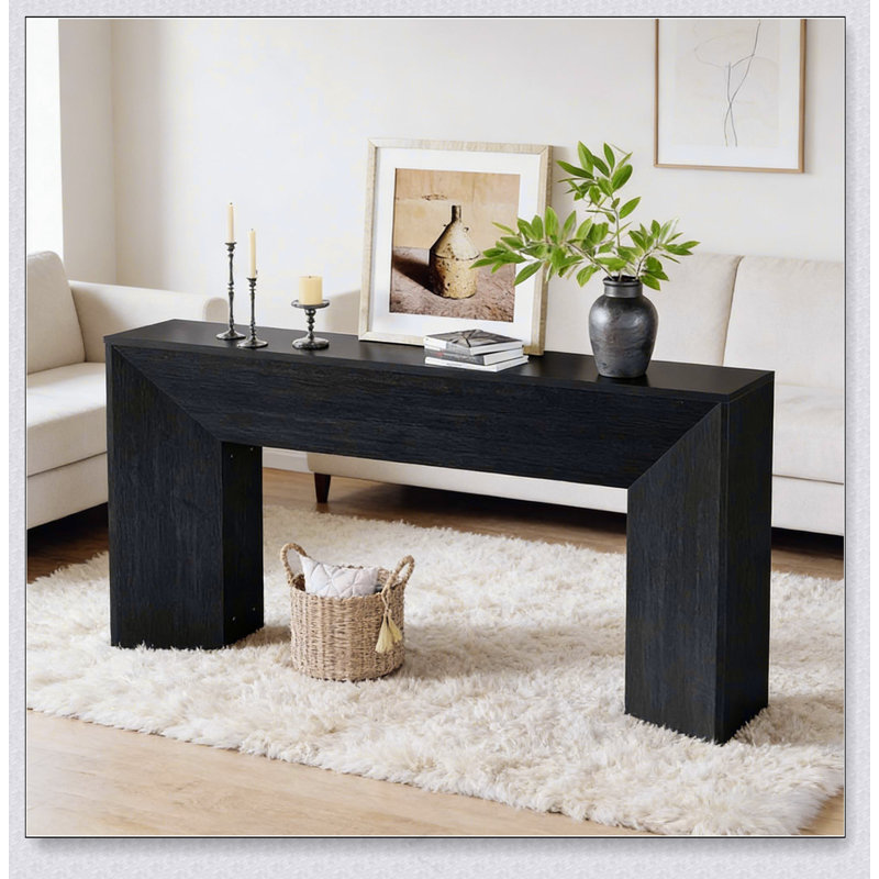 Table d'appoint élégante, canapé en bois, console de style moderne