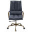 Chaise de bureau en cuir gris pivotant à 360 degrés, siège réglable, roulettes, base à 5 avec siège confortable et coussin de dossier spécial