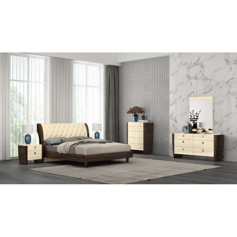 3 Piece Upholstered Bedroom Set, Queen