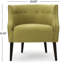 Fauteuil club moderne avec revêtement sophistiqué et capitonnage à boutons, revêtement élégant en tissu, pieds en bouleau-378122609