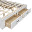 Structure de lit plateforme avec 6 tiroirs de rangement-14681902-14681891