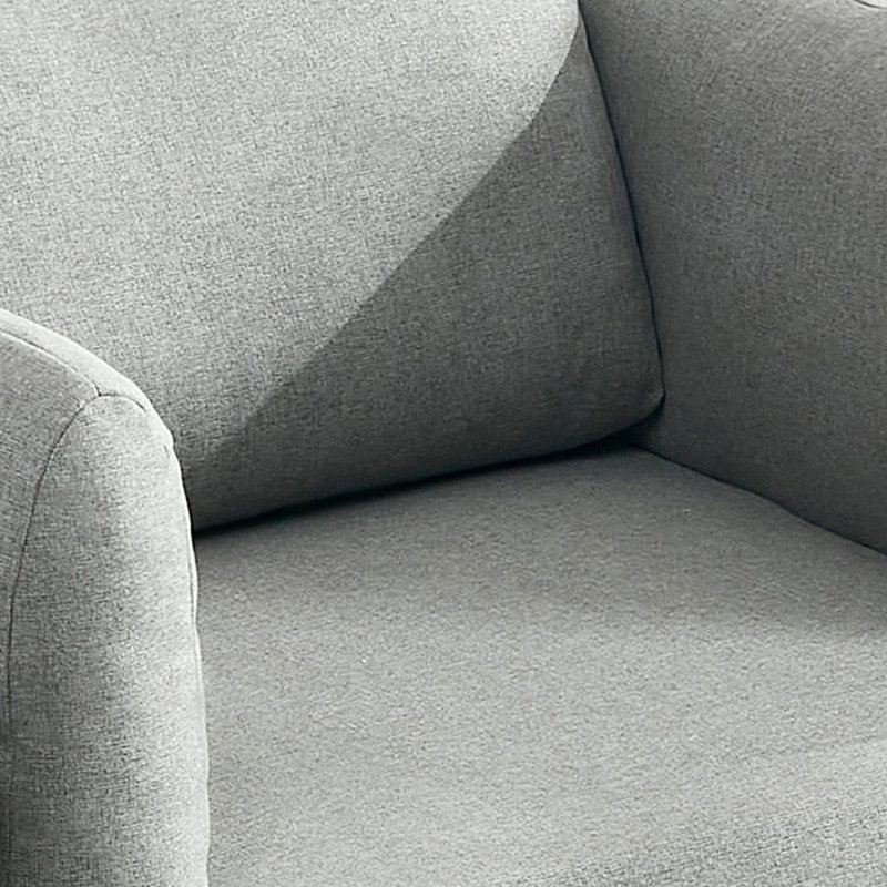 Fauteuil surdimensionné avec repose-pieds et tabouret, Gris clair