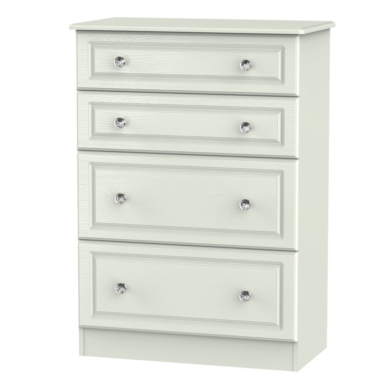 Fully Assembled Asphodèle 4 Drawer Chest, Cashmere Ash