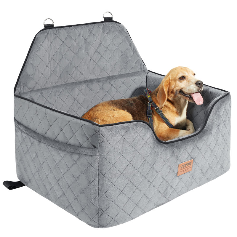 Siège d'auto pour chien pour chien de taille moyenne jusqu'à 55 lb, Gris