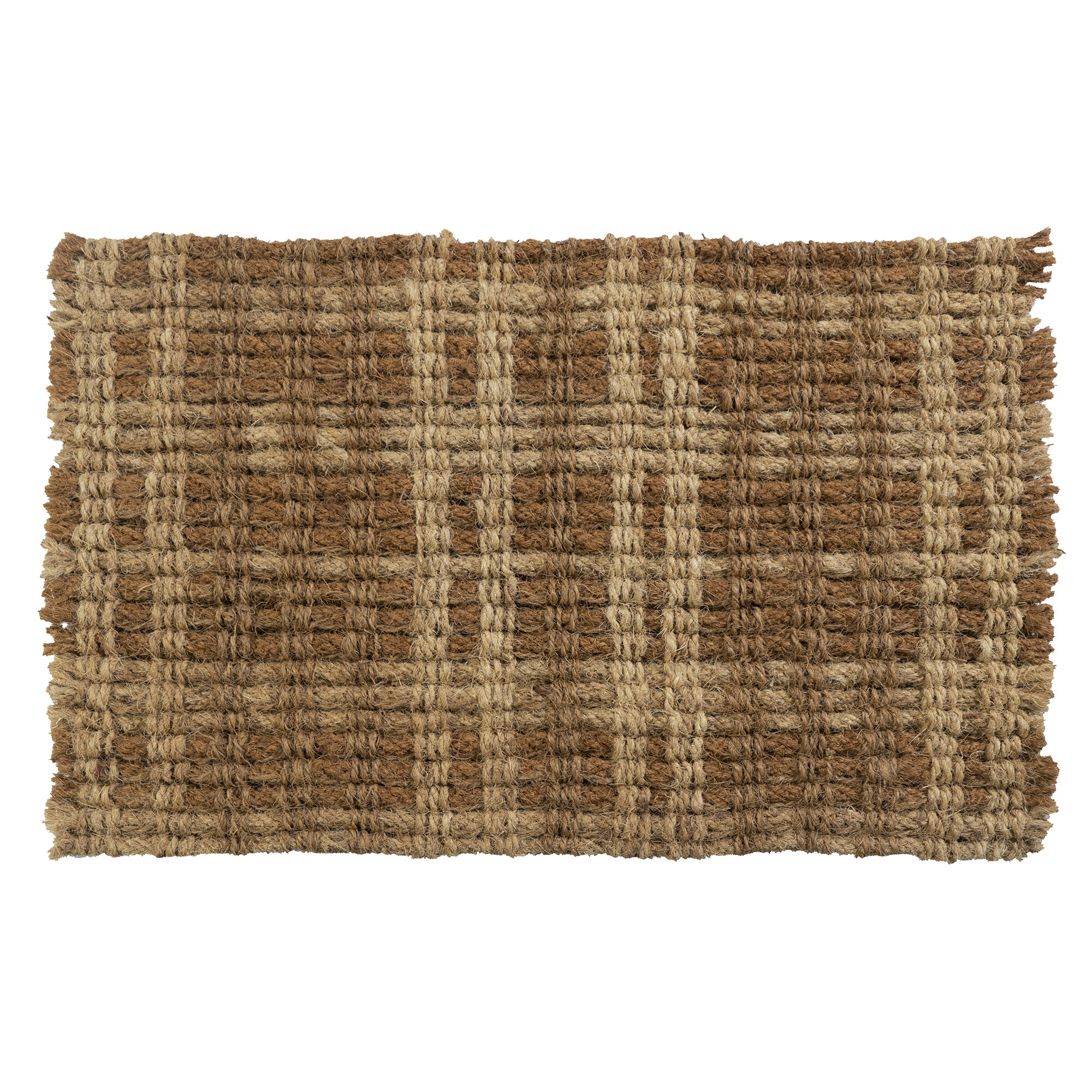 Entryways 30 in. W x 18 in. L Natural Braided Coir Door Mat