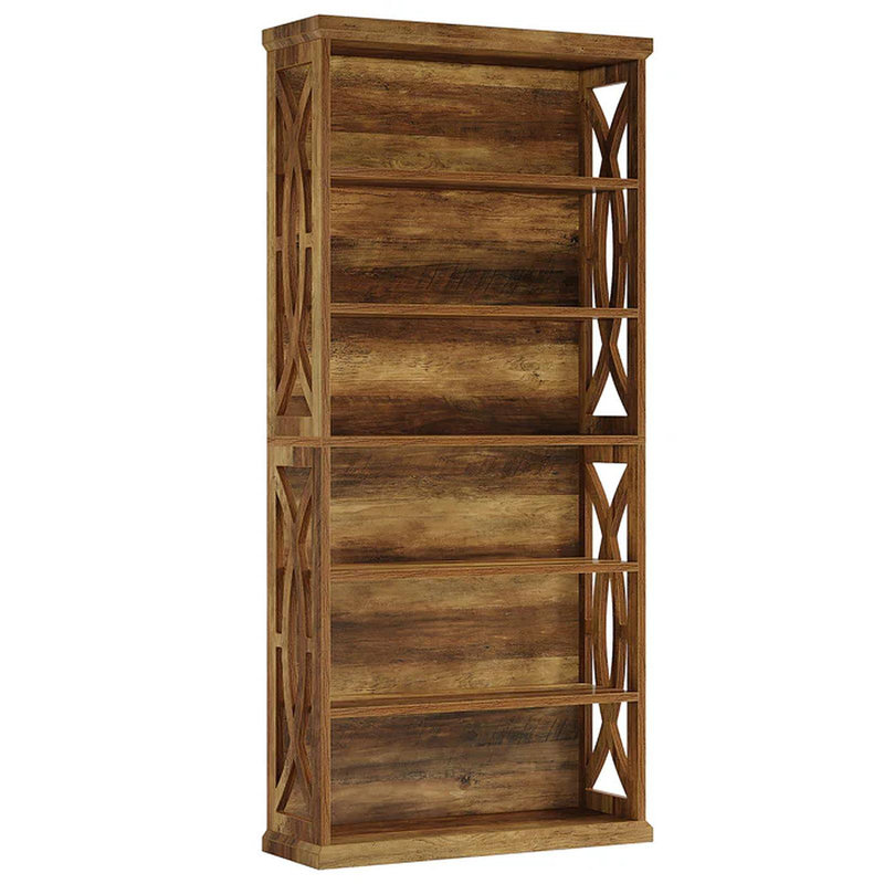 Classic Wooden Bookshelf,Elegant Display Shelves,Sturdy Freestanding Bookcase