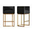 Tabouret de bar moderne, tabourets de bar à hauteur de comptoir, cuir de polyuréthane noir avec pieds en métal doré-875721299-875721302-875721288