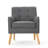 Alcide Mid-Century Modern Upholstered Tufted Armchair with Natural Wood Legs-1795470480