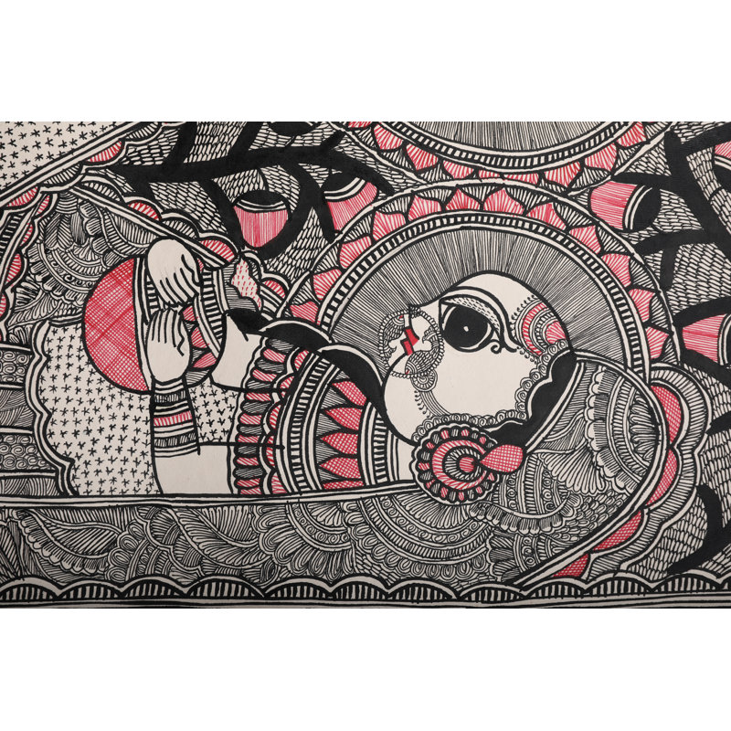 Lord Krishna et Radha | Papier fait à la main | Par Ajay Kumar Jha