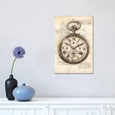 Old Pocketwatch by Cornel Vlad - Wrapped Canvas Graphic Art