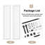  Pas de panneaux d'assemblage, double porte de grange pliante double en bois manufacturé blanc avec portes de placard avec quincaillerie-124910213-98430394