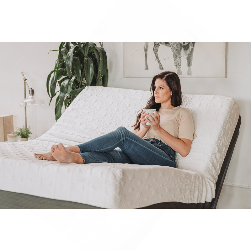 Matelas en mousse viscoélastique gélifiée 12 po blanc / gris foncé, Grand lit