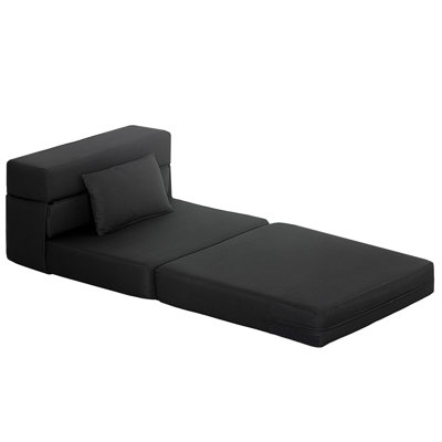 Space-saving Multifunctional Linen Beds, Modern Black Foldable Design