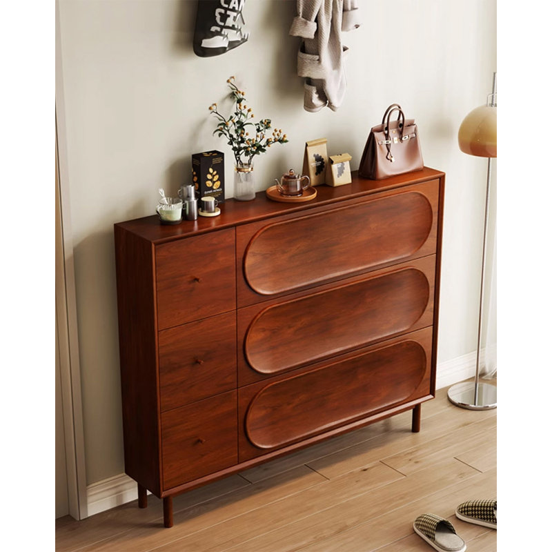 Armoire à chaussures inclinable Minimalist, H 47,24 po x l 39,37 po x P 9,45 po, Brun