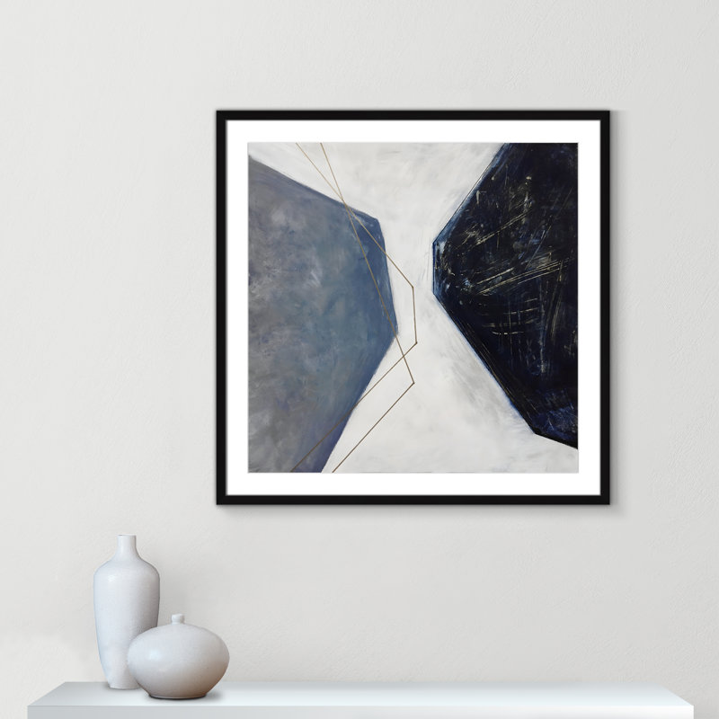 «Octagon Abstraction I Print» par Casa Fine Arts, Papier avec cadre simple noir, Oui, H 32 po x l 32 po x P 1,25 po