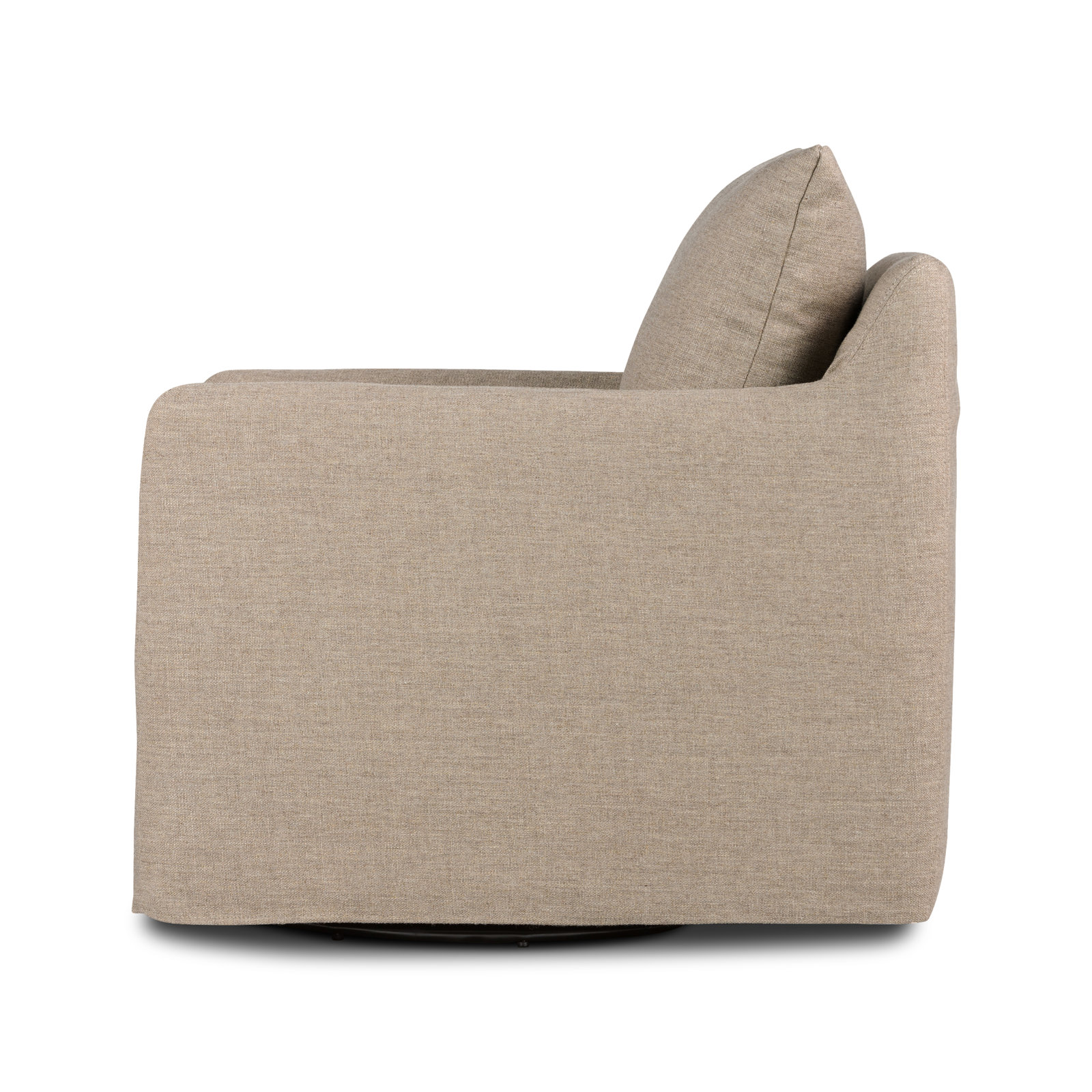 Valetta Mango Swivel Armchair, Alcala Taupe Polyester Blend