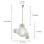 Luminaire suspendu sphérique blanc pur 1 lumière DEL