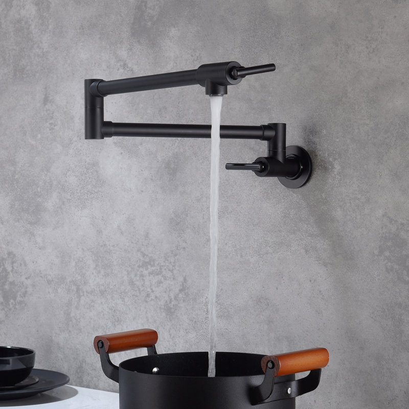 Robinet remplisseur mural, Noir mat