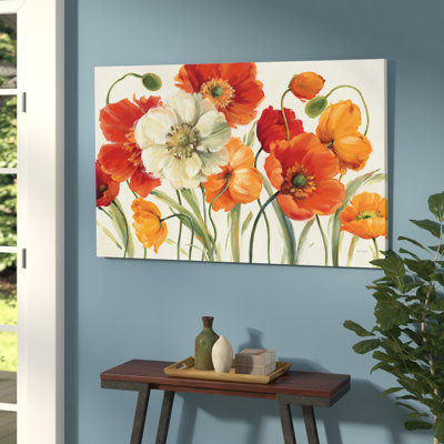 «Poppies Melody I» par Lisa Audit - impression sur toile tendue