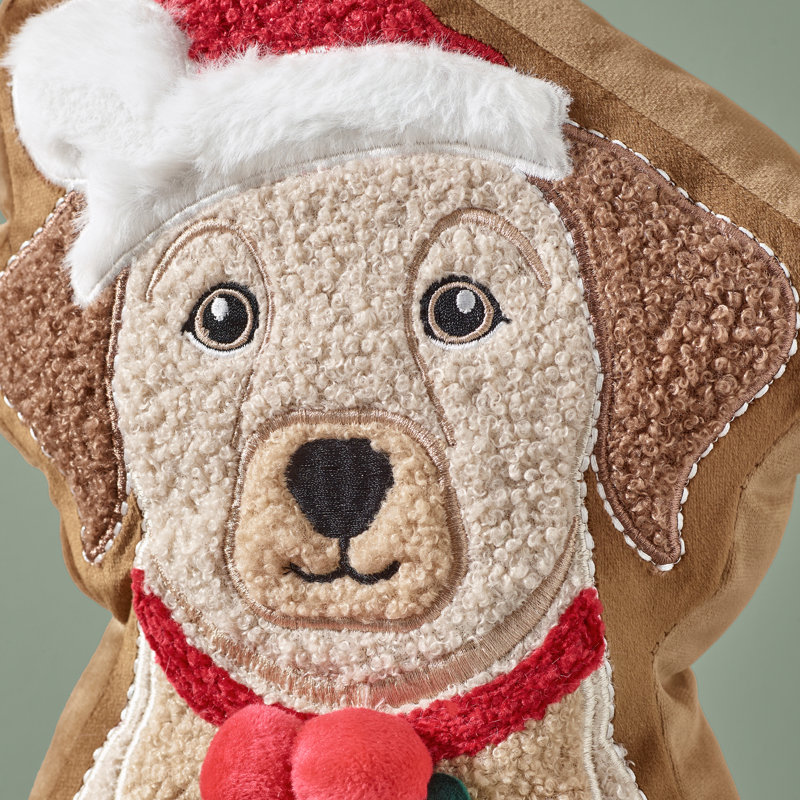 Christmas Dog 3D Shaped Cushion