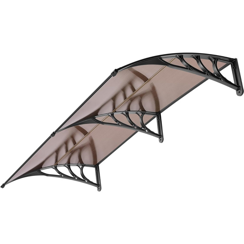 Specstar Polycarbonate Cover Retractable Window Awning, 11" H x 78.7" W x 39.4" D