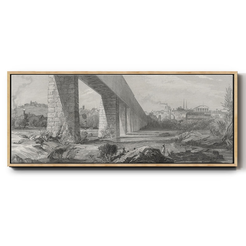 Richmond from the James - toile encadrée, H 20 po x l 50 po