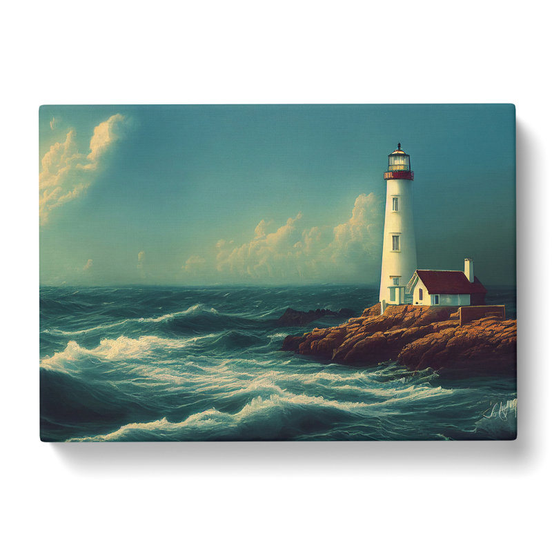 Revered Lighthouse Seascape - Wrapped Canvas, 50cm H x 76cm W x 3cm D
