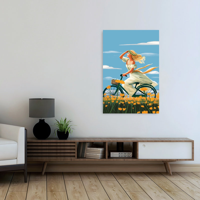 Impression d'art mural abstrait printemps été, 48" H x 32" W