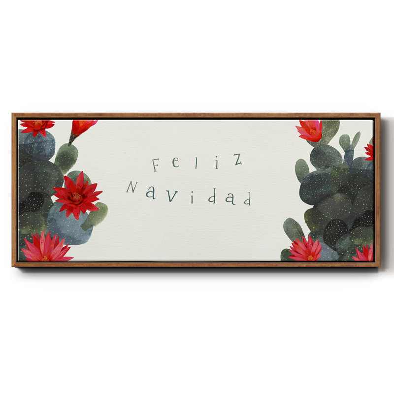 Floraison de Noël, collection de cactus en D, toile encadrée, H 24 po x l 60 po
