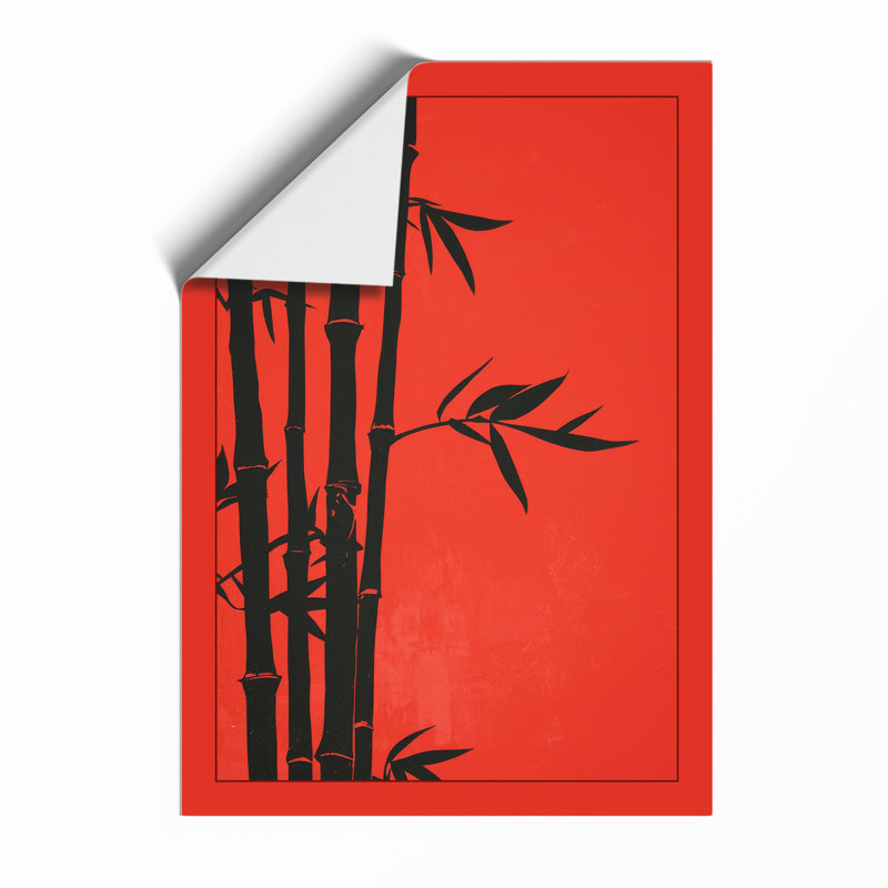 Bamboo Silhouette Japandi - Framed Print, Unframed, A3 - 42.0 x 29.7 cm