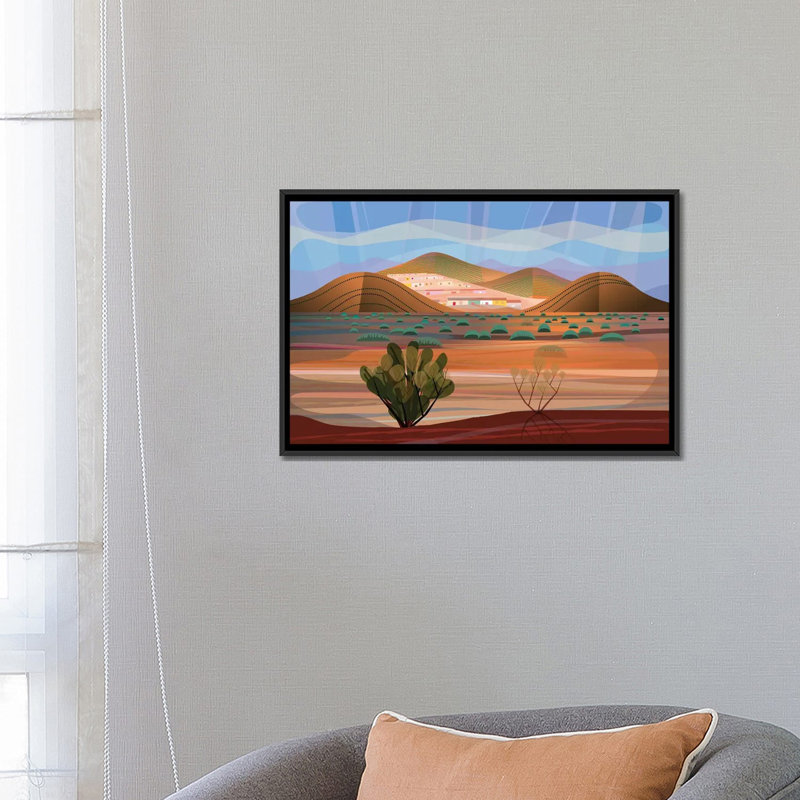 «Copper Town», impression sur toile, H 18 po x l 26 po x P 1,5 po, Toile avec cadre noir