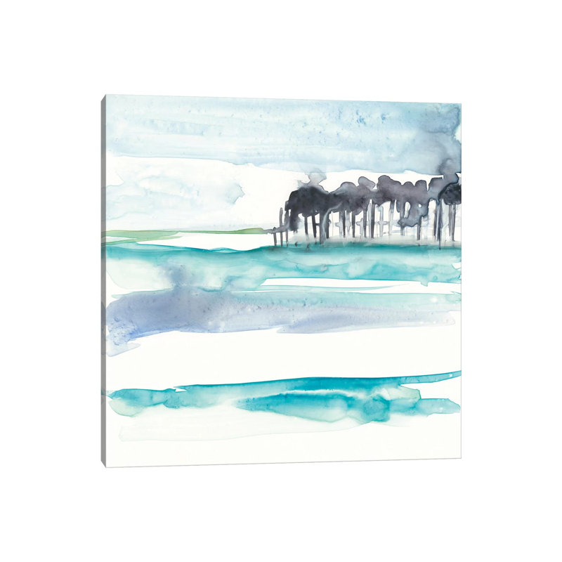 Mountains To Sea VIII by Jennifer Goldberger - Wrapped Canvas Painting, 30.48 cm H x 30.48 cm W