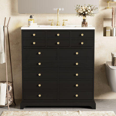 Meuble-lavabo 30 po avec lavabo en céramique