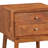 Nali Bedside Nightstand Table, 2 Drawers, Sandblasted Mango Wood, Brass Knobs-224069176