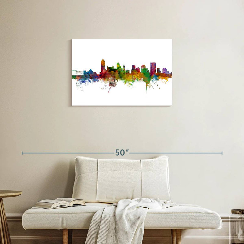 Kavia Memphis Tennessee Skyline II, H 20 po x l 30 po