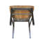 Chaise d'appoint à dossier croisé en bois massif Bellmead-2136377082