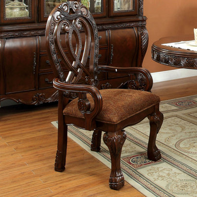 Chaise avec accoudoirs à dossier grand dos Dolores Arline