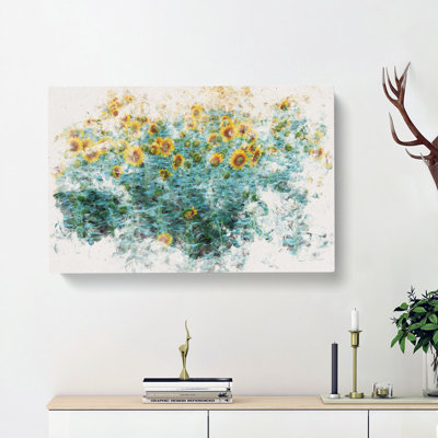 Sunflowers Soon To Bloom - Wrapped Canvas