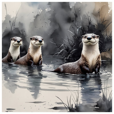 Otters In River Comforter