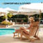 Chaise Adirondack pliante en teck PEHD