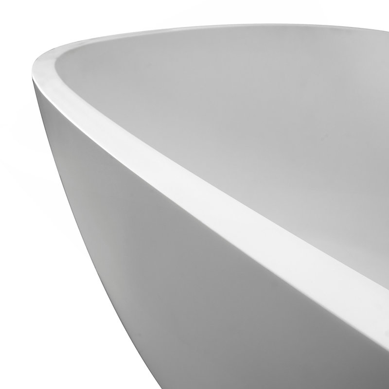 67" Solid Surface Soaking Bathtub