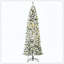 Arbre de Noël artificiel mince enneigé avec branches réalistes, 350 lumières DEL et 641 pointes préinstallées