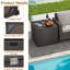 Costway 27.5'' W 72 Gallons Deck Box in Brown
