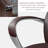 Dark Brown + Silver Hight adjustable Genuine Leather + Faux Leather + Aluminium Alloy Office Chair