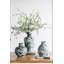 Vase réactif glacé - 9,5 po x 9,5 po x 11 po - bleu / brun