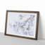 Branch of a White Magnolia Tree in Abstract - Picture Frame Painting Print on MDF-55679283-55679284