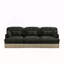 Canapé de 100 po en chenille 100 po à imprimé léopard confortable, bord à pampille délicat, canapé modulaire à la mode moderne, dossier et siège ergonomiques, assemblage facile, siège profond pour le salon, vert noir-130021990-130021992