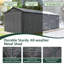 Abri de garage extérieur en métal 12 x 15 pi, gris foncé