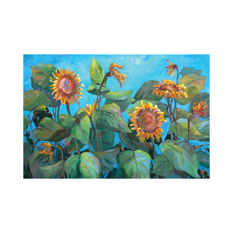 Sunflowers II 1 Piece Wall Art on Canvas, 20.32 cm H x 30.48 cm W x 1.905 cm D, Does Not Apply